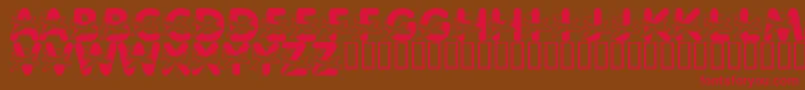 LmsWeLoveToFly Font – Red Fonts on Brown Background