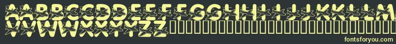 LmsWeLoveToFly Font – Yellow Fonts on Black Background