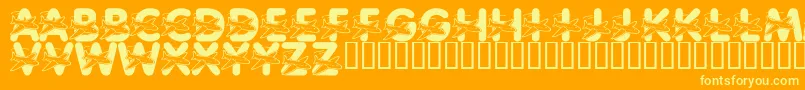 LmsWeLoveToFly Font – Yellow Fonts on Orange Background
