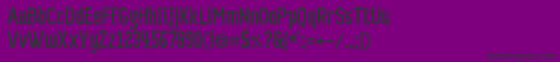 Czcionka Probelc – czarne czcionki na fioletowym tle