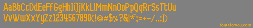Шрифт Probelc – оранжевые шрифты на сером фоне
