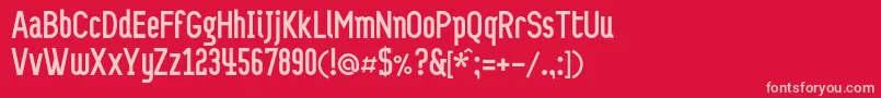 Probelc Font – Pink Fonts on Red Background