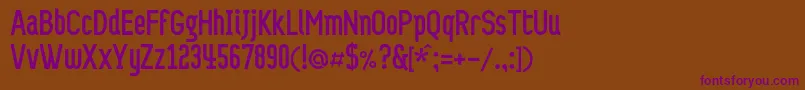 Probelc Font – Purple Fonts on Brown Background