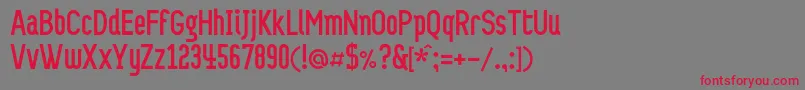 Probelc Font – Red Fonts on Gray Background
