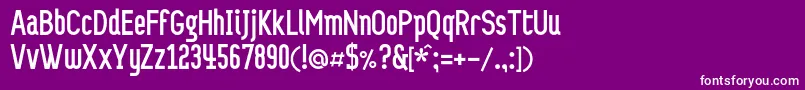 Шрифт Probelc – белые шрифты на фиолетовом фоне