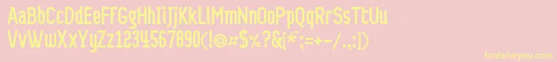Probelc-Schriftart – Gelbe Schriften auf rosa Hintergrund
