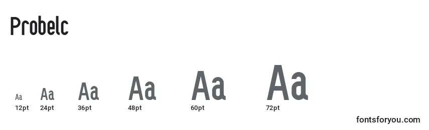 Probelc Font Sizes