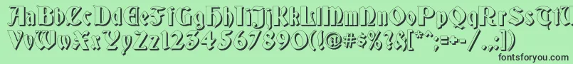 Germansh Font – Black Fonts on Green Background