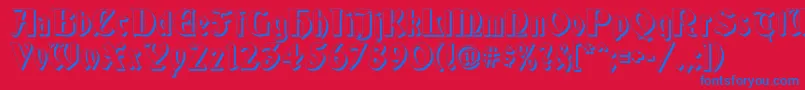 Germansh Font – Blue Fonts on Red Background