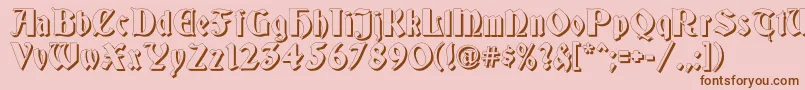 Germansh Font – Brown Fonts on Pink Background