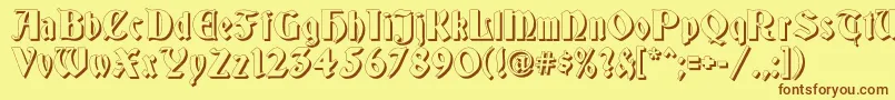 Germansh Font – Brown Fonts on Yellow Background
