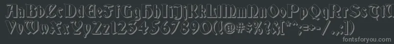 Germansh Font – Gray Fonts on Black Background