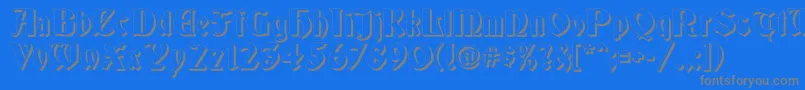 Germansh Font – Gray Fonts on Blue Background