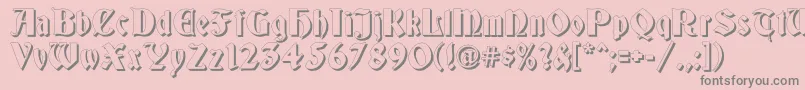 Germansh Font – Gray Fonts on Pink Background