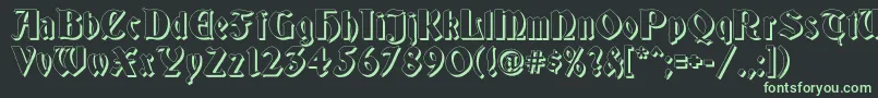 Germansh Font – Green Fonts on Black Background