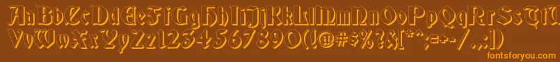 Germansh Font – Orange Fonts on Brown Background