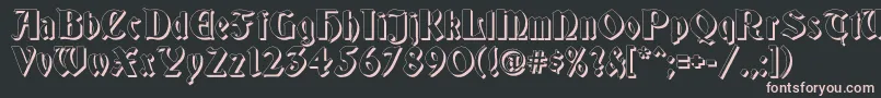 Germansh Font – Pink Fonts on Black Background