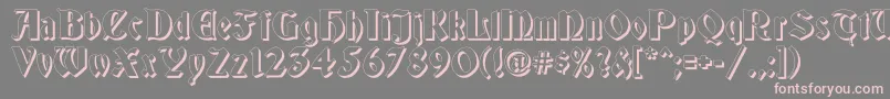 Germansh Font – Pink Fonts on Gray Background