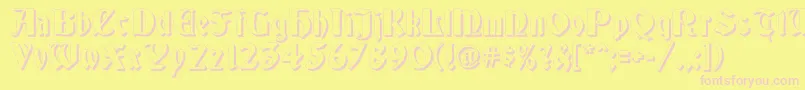 Germansh Font – Pink Fonts on Yellow Background