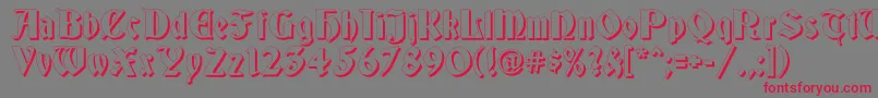 Germansh Font – Red Fonts on Gray Background