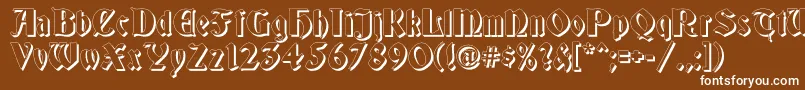 Germansh Font – White Fonts on Brown Background