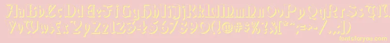 Germansh Font – Yellow Fonts on Pink Background