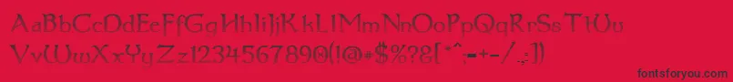 Dum3cup Font – Black Fonts on Red Background