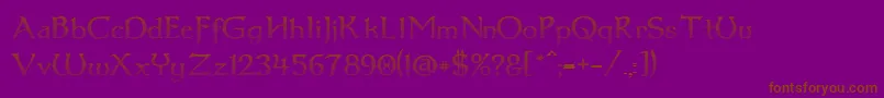 Dum3cup Font – Brown Fonts on Purple Background