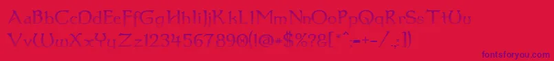 Dum3cup Font – Purple Fonts on Red Background