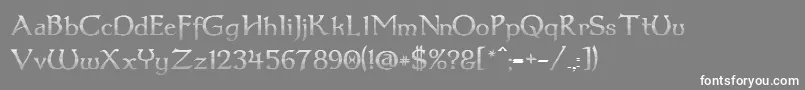Dum3cup Font – White Fonts on Gray Background