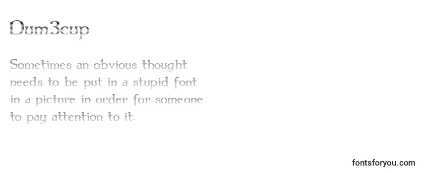 Review of the Dum3cup Font