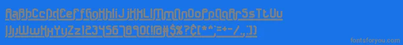 Undrscr2 Font – Gray Fonts on Blue Background