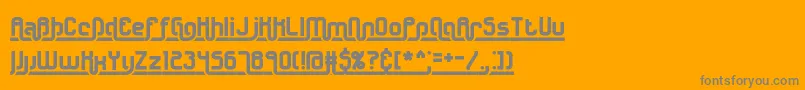 フォントUndrscr2 – オレンジの背景に灰色の文字