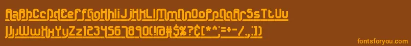 Undrscr2 Font – Orange Fonts on Brown Background