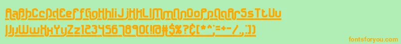 Undrscr2 Font – Orange Fonts on Green Background