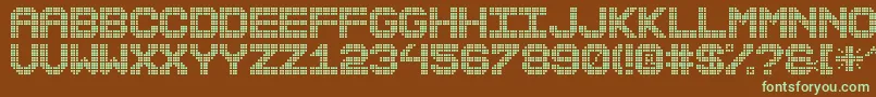 Шрифт MaxterBoardSt – зелёные шрифты на коричневом фоне