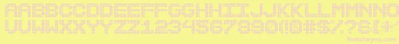 フォントMaxterBoardSt – ピンクのフォント、黄色の背景
