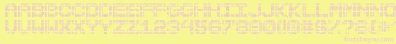 MaxterBoardSt Font – Pink Fonts on Yellow Background