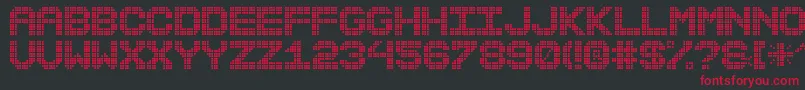 MaxterBoardSt Font – Red Fonts on Black Background