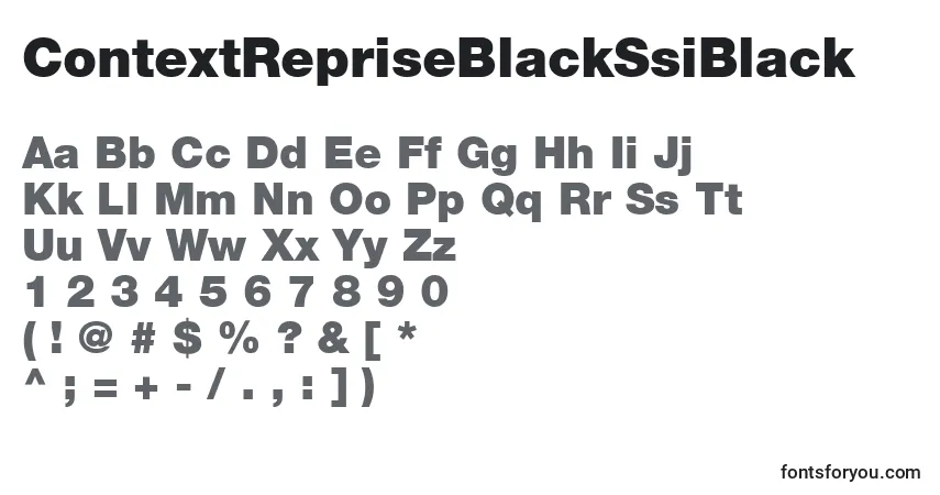 A fonte ContextRepriseBlackSsiBlack – alfabeto, números, caracteres especiais
