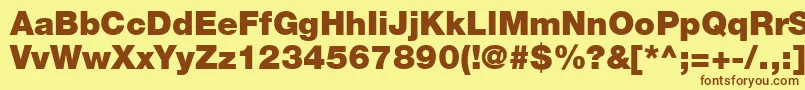 ContextRepriseBlackSsiBlack Font – Brown Fonts on Yellow Background