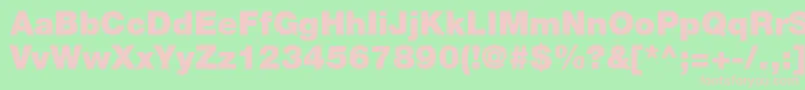 ContextRepriseBlackSsiBlack Font – Pink Fonts on Green Background