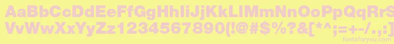 ContextRepriseBlackSsiBlack Font – Pink Fonts on Yellow Background