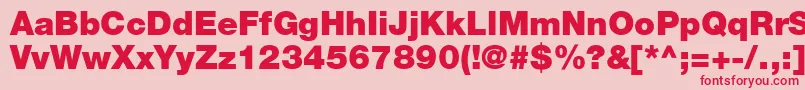 ContextRepriseBlackSsiBlack Font – Red Fonts on Pink Background