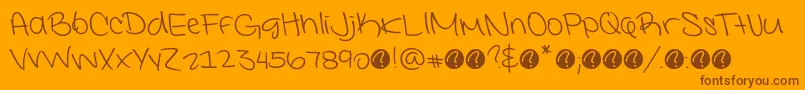 InterconnecteddemoRegular Font – Brown Fonts on Orange Background