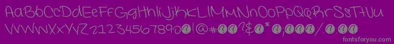 フォントInterconnecteddemoRegular – 紫の背景に灰色の文字