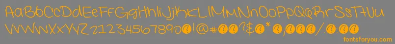 Шрифт InterconnecteddemoRegular – оранжевые шрифты на сером фоне