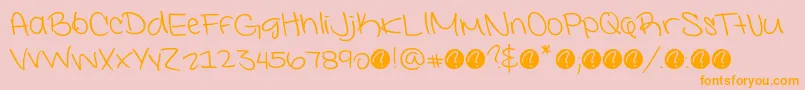 InterconnecteddemoRegular Font – Orange Fonts on Pink Background