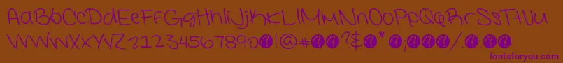 InterconnecteddemoRegular Font – Purple Fonts on Brown Background