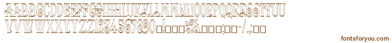 Шрифт HelenaOutline – коричневые шрифты на белом фоне